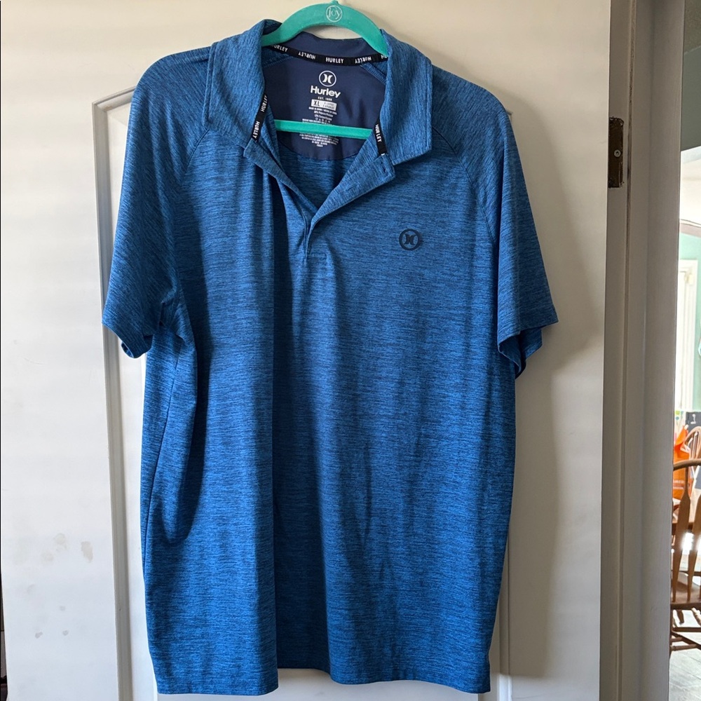 Hurley Men's Blue Heather Performance Polo size XL